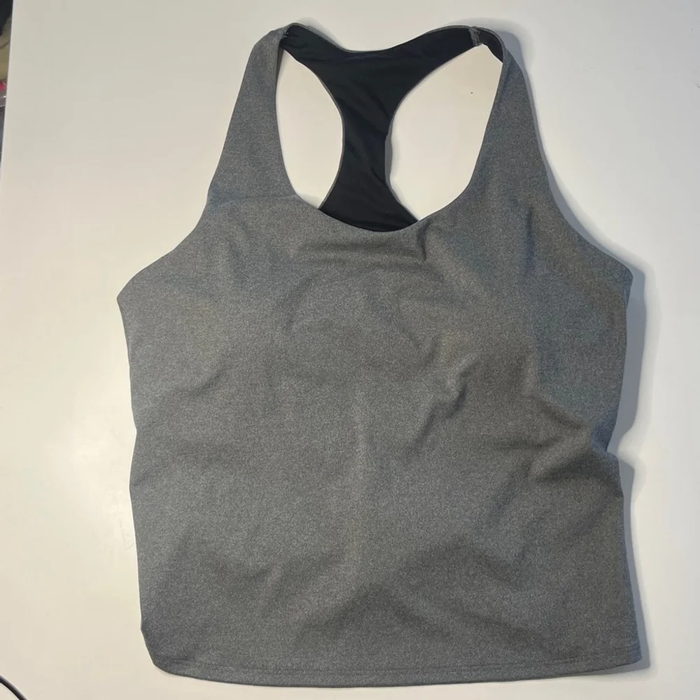 Old Navy Charcoal grey athletic Tank Top - Picture 2 of 4
